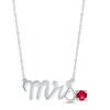 Thumbnail Image 1 of Lab-Created Ruby &quot;Mrs.&quot; Necklace Sterling Silver 18&quot;
