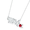 Thumbnail Image 2 of Lab-Created Ruby &quot;Mrs.&quot; Necklace Sterling Silver 18&quot;