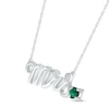 Thumbnail Image 2 of Lab-Created Emerald &quot;Mrs.&quot; Necklace Sterling Silver 18&quot;