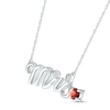 Thumbnail Image 2 of Garnet &quot;Mrs.&quot; Necklace Sterling Silver 18&quot;