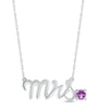 Thumbnail Image 1 of Amethyst &quot;Mrs.&quot; Necklace Sterling Silver 18&quot;
