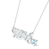 Thumbnail Image 2 of Aquamarine "Mrs." Necklace Sterling Silver 18"