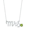 Thumbnail Image 1 of Peridot "Mrs." Necklace Sterling Silver 18"
