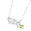 Thumbnail Image 2 of Peridot "Mrs." Necklace Sterling Silver 18"