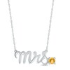 Thumbnail Image 1 of Citrine &quot;Mrs.&quot; Necklace Sterling Silver 18&quot;