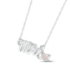 Thumbnail Image 1 of Lab-Created Opal "Mrs." Necklace 10K White Gold 18"