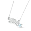 Thumbnail Image 2 of Aquamarine "Mrs." Necklace 10K White Gold 18"