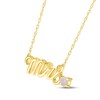Thumbnail Image 2 of Lab-Created Opal &quot;Mrs.&quot; Necklace 10K Yellow Gold 18&quot;
