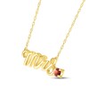 Thumbnail Image 2 of Garnet "Mrs." Necklace 10K Yellow Gold 18"