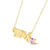 Thumbnail Image 2 of Amethyst "Mrs." Necklace 10K Yellow Gold 18"