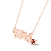 Thumbnail Image 2 of Garnet &quot;Mrs.&quot; Necklace 10K Rose Gold 18&quot;