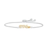 Thumbnail Image 1 of Citrine &quot;Mrs.&quot; Bolo Bracelet Sterling Silver & 10K Yellow Gold 9.5&quot;