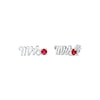 Thumbnail Image 1 of Lab-Created Ruby &quot;Mrs.&quot; Earrings Sterling Silver