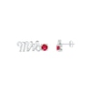 Thumbnail Image 3 of Lab-Created Ruby &quot;Mrs.&quot; Earrings Sterling Silver