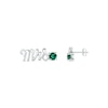 Thumbnail Image 3 of Lab-Created Emerald "Mrs." Earrings Sterling Silver