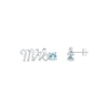 Thumbnail Image 3 of Aquamarine &quot;Mrs.&quot; Earrings Sterling Silver