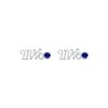 Thumbnail Image 2 of Blue Lab-Created Sapphire &quot;Mrs.&quot; Earrings 10K White Gold