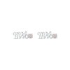 Thumbnail Image 2 of Lab-Created Opal &quot;Mrs.&quot; Earrings 10K White Gold