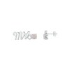 Thumbnail Image 3 of Lab-Created Opal &quot;Mrs.&quot; Earrings 10K White Gold