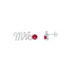 Thumbnail Image 3 of Lab-Created Ruby "Mrs." Earrings 10K White Gold