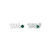 Thumbnail Image 0 of Lab-Created Emerald "Mrs." Earrings 10K White Gold