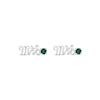 Thumbnail Image 1 of Lab-Created Emerald "Mrs." Earrings 10K White Gold