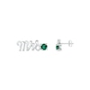 Thumbnail Image 2 of Lab-Created Emerald "Mrs." Earrings 10K White Gold