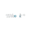 Thumbnail Image 3 of Swiss Blue Topaz &quot;Mrs.&quot; Earrings 10K White Gold