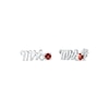 Thumbnail Image 1 of Garnet &quot;Mrs.&quot; Earrings 10K White Gold