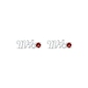 Thumbnail Image 2 of Garnet &quot;Mrs.&quot; Earrings 10K White Gold
