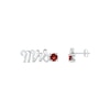 Thumbnail Image 3 of Garnet &quot;Mrs.&quot; Earrings 10K White Gold