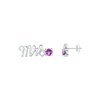 Thumbnail Image 3 of Amethyst "Mrs." Earrings 10K White Gold