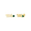Thumbnail Image 1 of Lab-Created Emerald &quot;Mrs.&quot; Earrings 10K Yellow Gold