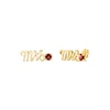 Thumbnail Image 1 of Garnet "Mrs." Earrings 10K Yellow Gold