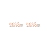 Thumbnail Image 2 of White Lab-Created Sapphire &quot;Mrs.&quot; Earrings 10K Rose Gold