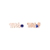 Thumbnail Image 1 of Blue Lab-Created Sapphire &quot;Mrs.&quot; Earrings 10K Rose Gold