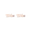 Thumbnail Image 2 of Lab-Created Opal &quot;Mrs.&quot; Earrings 10K Rose Gold