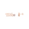 Thumbnail Image 3 of Lab-Created Opal &quot;Mrs.&quot; Earrings 10K Rose Gold