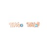 Thumbnail Image 1 of Swiss Blue Topaz &quot;Mrs.&quot; Earrings 10K Rose Gold