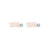 Thumbnail Image 2 of Swiss Blue Topaz &quot;Mrs.&quot; Earrings 10K Rose Gold
