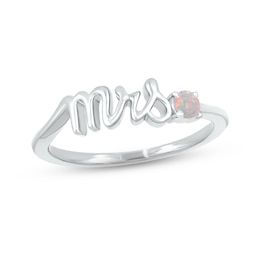 Lab-Created Opal "Mrs." Ring Sterling Silver