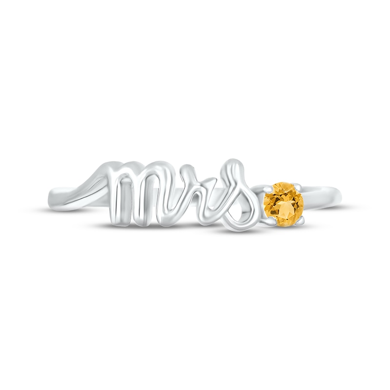 Citrine "Mrs." Ring Sterling Silver