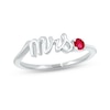 Thumbnail Image 0 of Lab-Created Ruby "Mrs." Ring 10K White Gold
