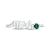Thumbnail Image 1 of Lab-Created Emerald "Mrs." Ring 10K White Gold
