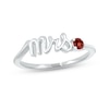 Thumbnail Image 0 of Garnet "Mrs." Ring 10K White Gold