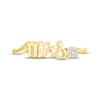 Thumbnail Image 1 of White Lab-Created Sapphire "Mrs." Ring 10K Yellow Gold