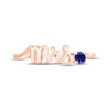 Thumbnail Image 1 of Blue Lab-Created Sapphire "Mrs." Ring 10K Rose Gold