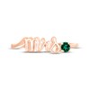 Thumbnail Image 2 of Lab-Created Emerald &quot;Mrs.&quot; Ring 10K Rose Gold