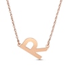 Thumbnail Image 1 of Block Letter Necklace 14K Rose Gold 18&quot;