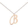 Thumbnail Image 1 of Name & Initial Necklace 14K Rose Gold 18&quot;